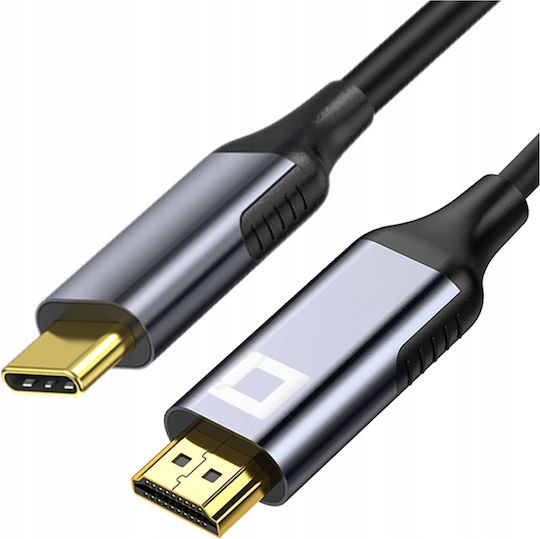 Cable HDMI male - USB-C male 2m Μαύρο
