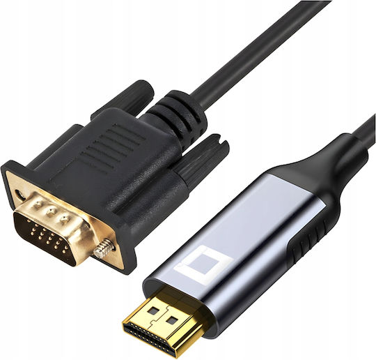 Kabel HDMI-Stecker - VGA-Stecker 2m Gray