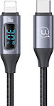 Usams Us-sj687 Braided USB-C to Lightning Cable 30W Μαύρο 1.2m (SJ687USB01)