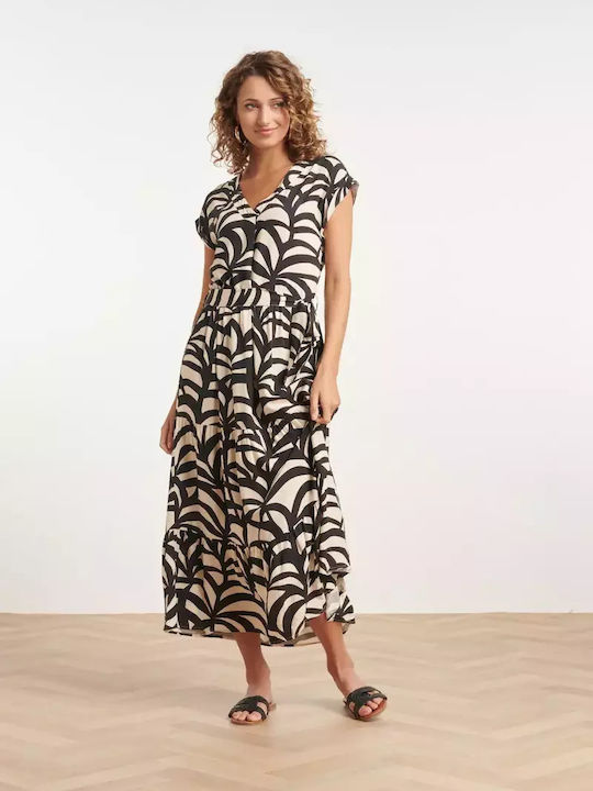 Smashed Lemon Maxi Dress Black