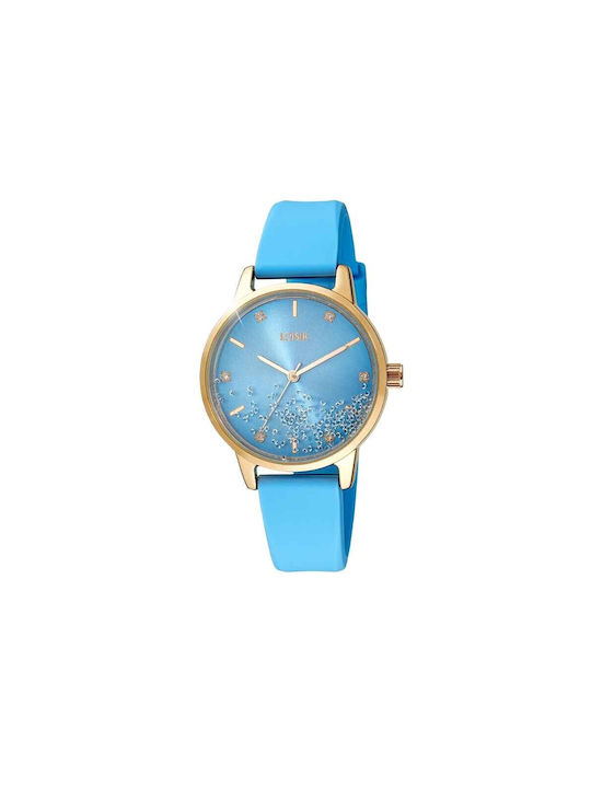 Loisir Uhr mit Blau Kautschukarmband