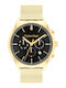 Infinite Womens Watch 44mm Chronograph Battery With Gold Stainless Steel Bracelet