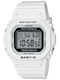 Casio Дамски Часовник 38мм Хронограф Кварцов с Бяла Каучукова Каишка