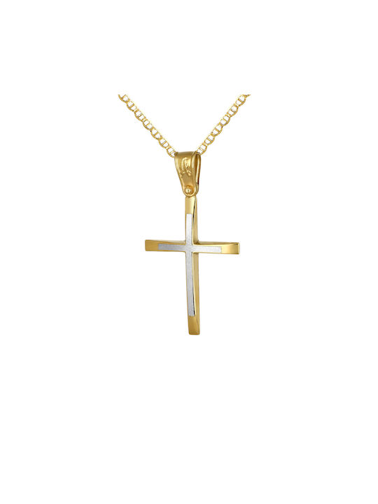 Herren Gold Kreuz 14K