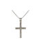 Men's White Gold Cross 14K