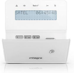 Satel Wireless Клавиатура за Аларма с екран в Бял Цвят INT-KWRL2-W