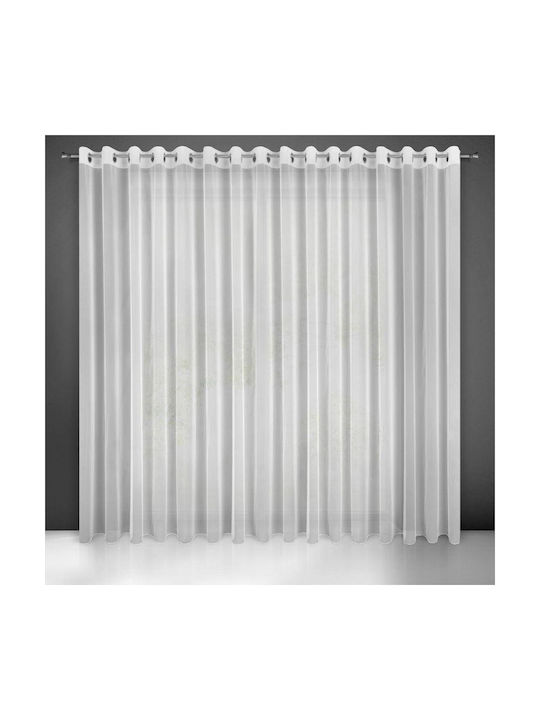 Eurofirany Vorhang mit Grommet Esel Weiß 250x350cm