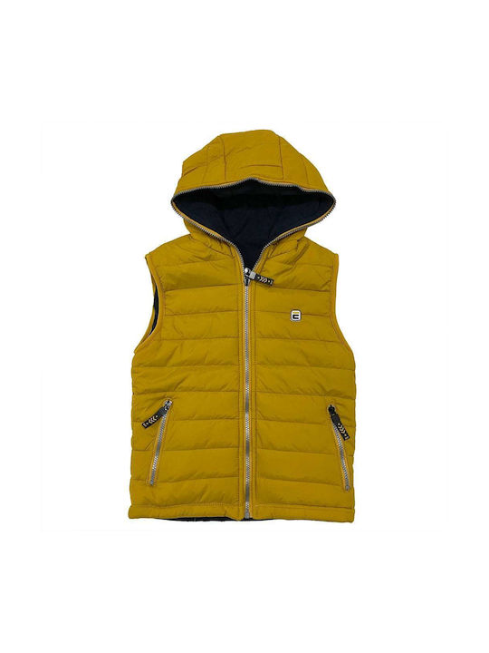 Ustyle Kinderjacke Ärmellos Beidseitig mit Futter & Kapuze Yellow