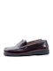 Leder Herren Mokassins in Burgundisch Farbe