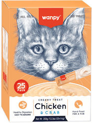 Wanpy Katzencreme Leckerli Huhn & Krabbe 350g 2...