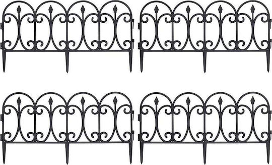 Progarden Plastic Panou de Gard în Culoarea Negru 60x60cm