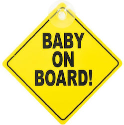 Carkids Baby on Board Βεντούζα Κίτρινο