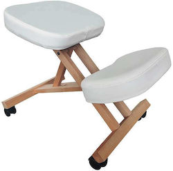 Wheeled Stool White