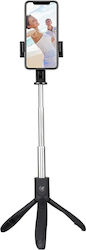 Techsuit K06 Selfie Stick με Bluetooth Μαύρο