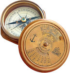 Goldener Rosenkompass aus Messing, 6 cm, nautische Tagebuchhülle