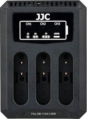 JJC Triple Battery Charger Compatible with Olympus / Ricoh