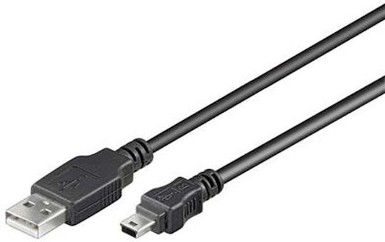 PremiumCord USB 2.0 Kabel USB-A-Stecker - Mini-USB-A-Stecker Schwarz 1m ku2m02a