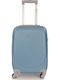 Ormi Cabin Hard Light Blue Travel Suitcase with 4 Wheels Height 52cm
