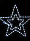 Aca Double Stars Plastic Illuminated Christmas Decorative Pendant Star 46x46cm Cold White