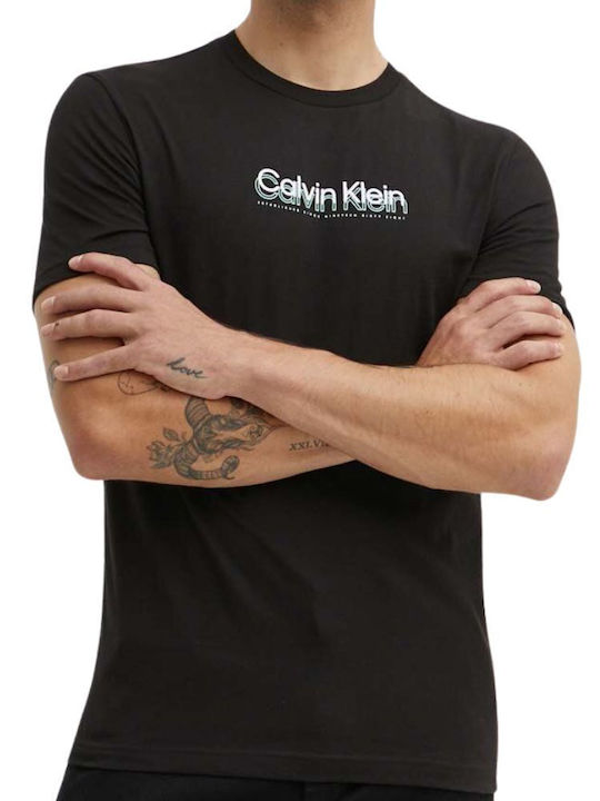 Calvin Klein Herren T-Shirt Kurzarm Schwarz