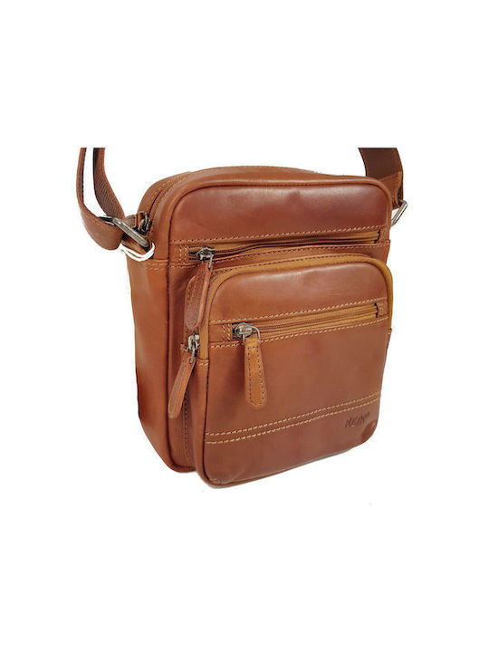 RCM Leather Men's Bag Shoulder / Crossbody Tabac Brown