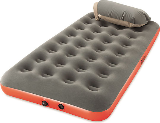 Bestway Inflatable Sleeping Mattress Single with Built-in Pump Pavillo Air Mattress Roll 188x99x22εκ. Orange
