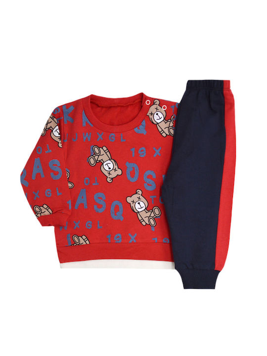 Extan Bebe Kids Sweatpants Set Red