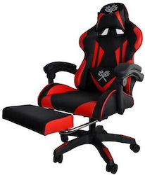 Καρέκλα Gaming Δερματίνης με Υποπόδιο Μαύρο / Κόκκινο