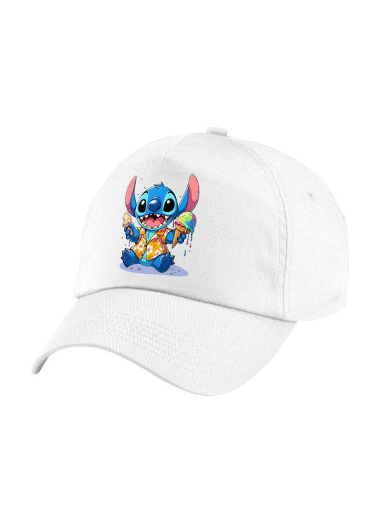 Koupakoupa Παιδικό Καπέλο Υφασμάτινο Stitch Ice Cream Λευκό