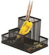 Metal Desk Organizer in Black Color 10.3x10x15.3cm.