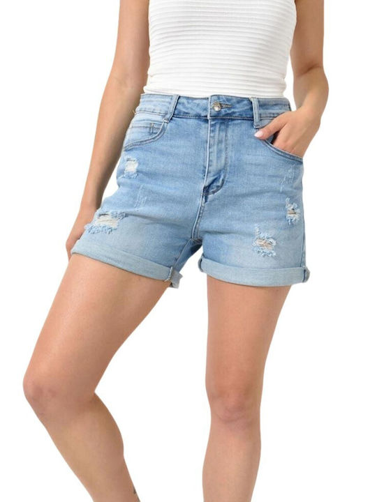 Potre Women's Jean Shorts Blue