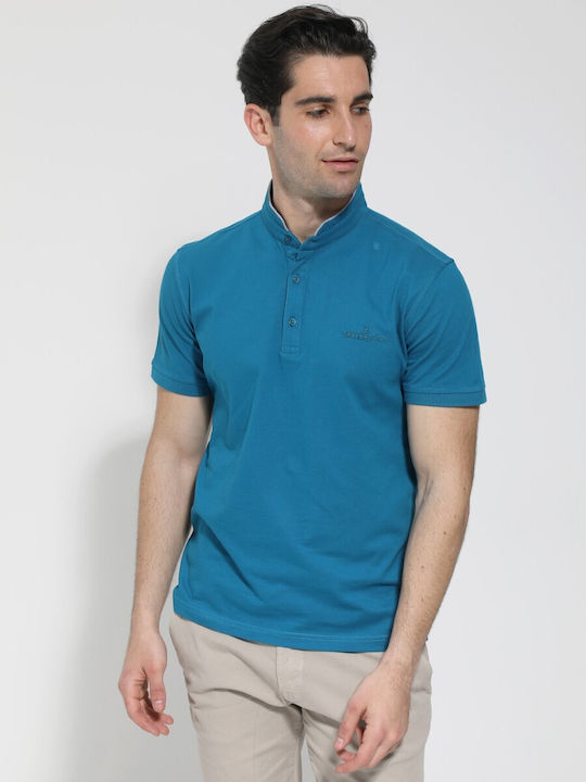 Tresor Men's Blouse Polo Petrol Blue