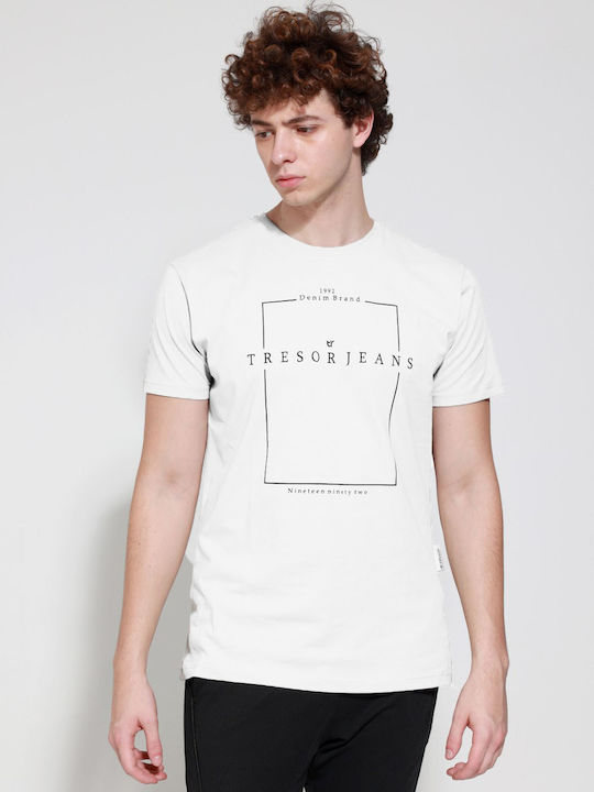 Tresor T-shirt Bărbătesc cu Mânecă Scurtă White