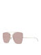 Ana Hickmann Women's Sunglasses with Gold Metal Frame and Brown Lens