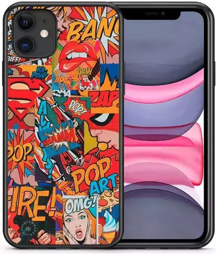 Smartfits Comic Art Back Cover Πολύχρωμο (iPhone 11)