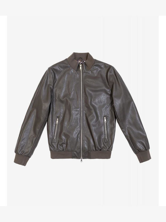 Leather Jacket Olive Green