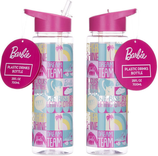 Παιδικό Παγούρι Μεγάλο Νερού Barbie Καλαμάκι Ecozen 540ml