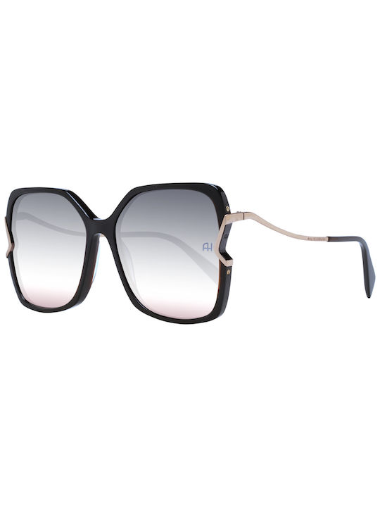 Ana Hickmann Sonnenbrillen mit Schwarz Rahmen und Gray Verlaufsfarbe Linse AH9351 T02