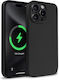 Crong Color Back Cover Σιλικόνης Μαύρο (iPhone 15 Pro)