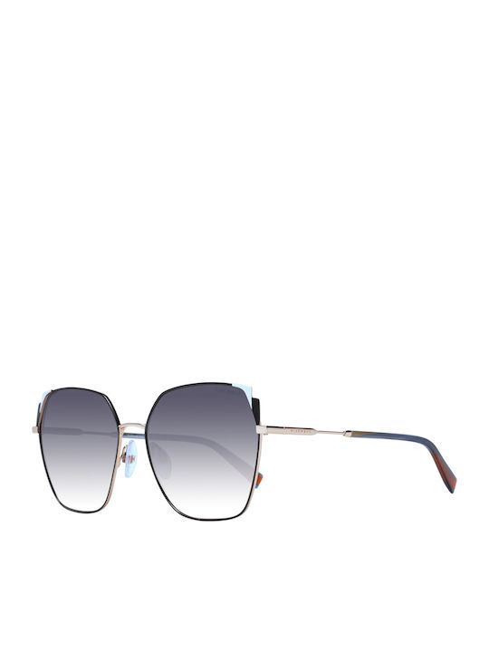 Ana Hickmann Women's Sunglasses with Multicolour Metal Frame and Gray Gradient Lens HI3169 12A