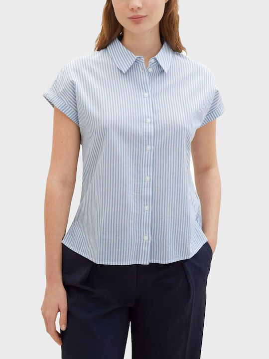 Tom Tailor Women's Striped Short Sleeve Shirt Stripes