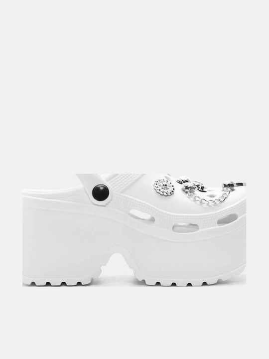 Luigi Damen Clogs Weiß