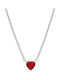 Pandora Necklace with design Heart from Silver with Zircon