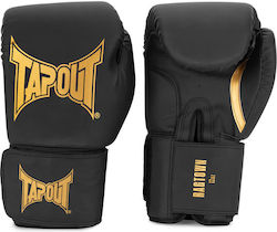 Tapout Boxing Gloves made of Synthetic Leather for Match Black