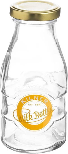 KIlner Μπουκάλι Νερού Γυάλινο με Βιδωτό Καπάκι Διάφανο 189ml