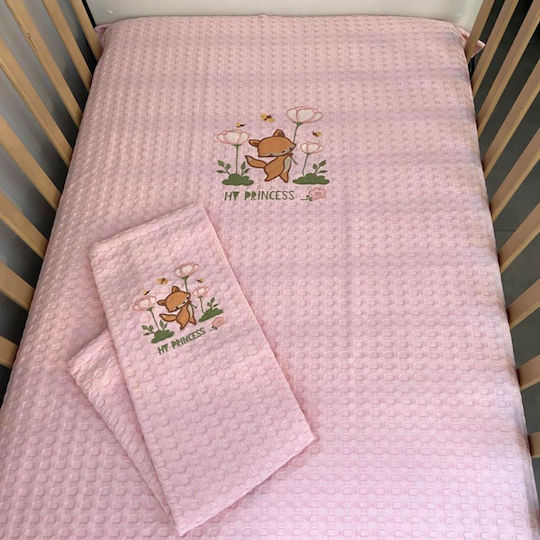 abo Blanket Nursery Swaddling Blankets Waffle Pink Pink 75x75cm