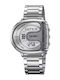 Skmei Digital Men's Watch 46mm Chronograph Battery with Metal Bracelet Silver/White