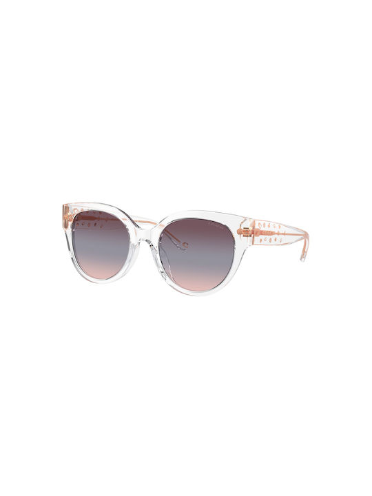 Coach Women's Sunglasses with Transparent Plastic Frame and Gray Gradient Lens 8393U 51110J