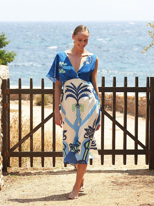 Cristina Beautiful Life Midi Kleid Blau