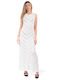 Combos Knitwear Maxi Rochie WHITE